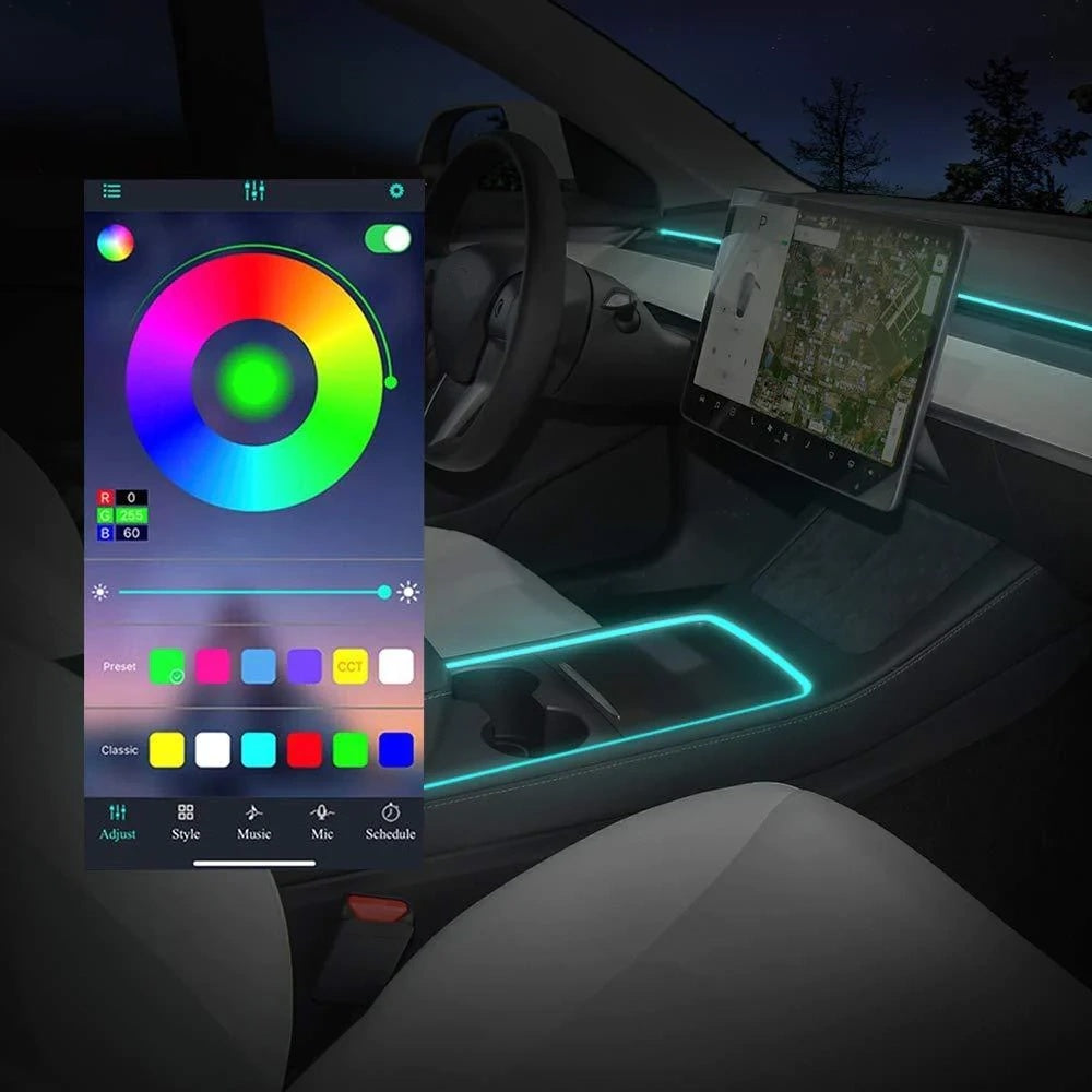 Model 3/Y Interior LED Dashboard App Controller for Tesla(2017-2024)