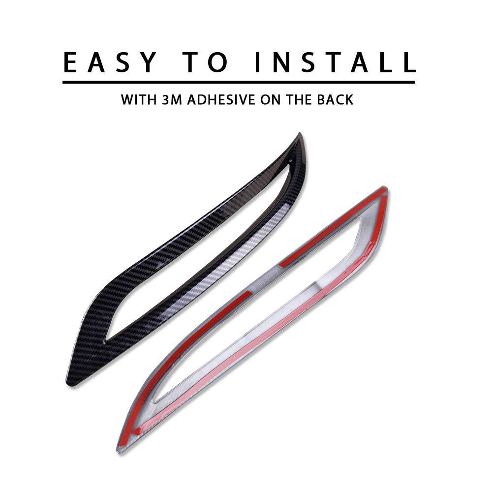 Fog Light Rear Taillights Cover For Model 3/Y Protective Film Covers (Carbon Fiber Pattern ABS) (1 pair) (2017-2023)