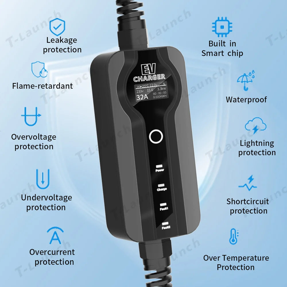 Waterproof EV Charger For Tesla Model S/X/3/Y