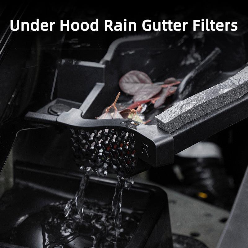 Under Hood Rain Gutter Filters For Tesla Model Y Accessories (1 Pair) (2020-2024)