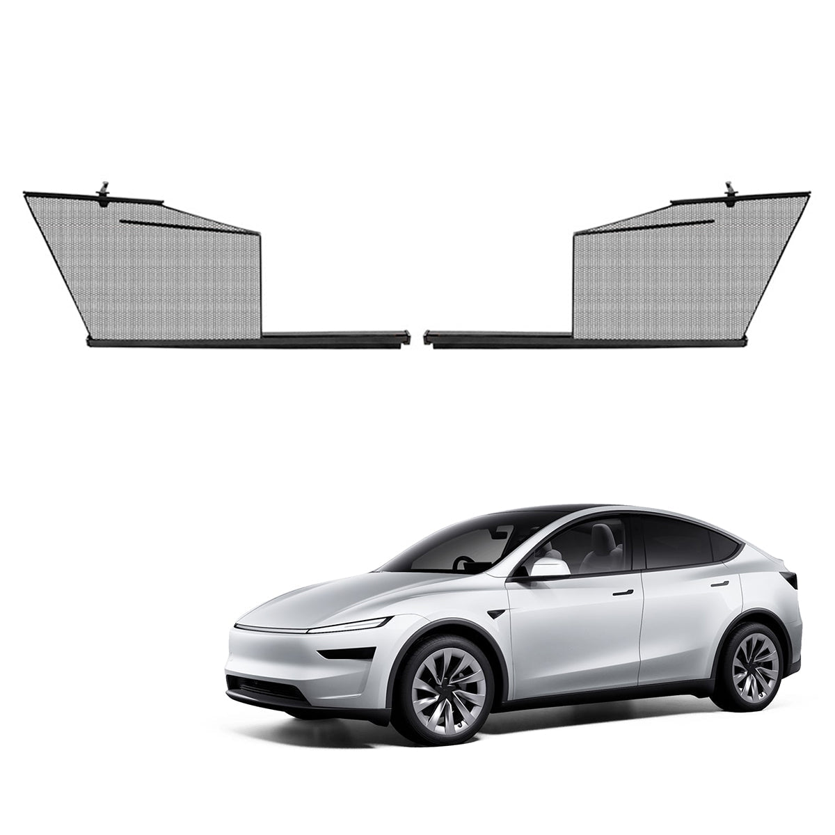 Retractable Window Sunshade for Model Y Juniper | Snap-on Install